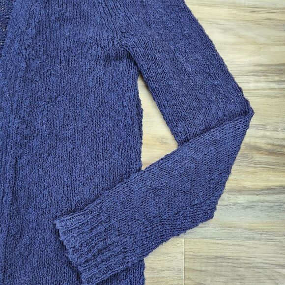 💛Forever 21 Bluish Black Knit Open Front Cardigan Sweater Small - Picture 8 of 11